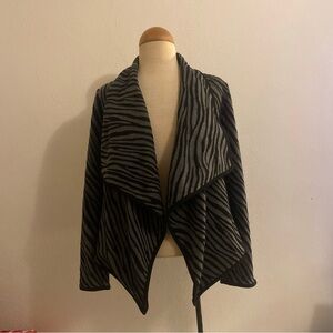 Valerie Bertinelli Black Animal print Cardigan